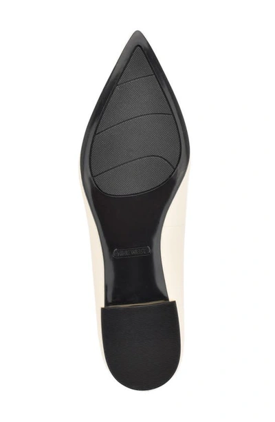 Nine West Lovlady Pointed Toe Flat In Ivory