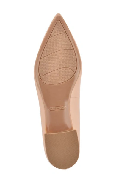 Nine West Lovlady Pointed Toe Flat In Light Natural