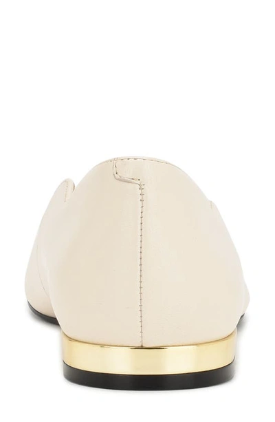Nine West Lovlady Pointed Toe Flat In Ivory