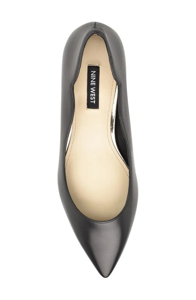 Shop Nine West Lovlady Pointed Toe Flat In Black