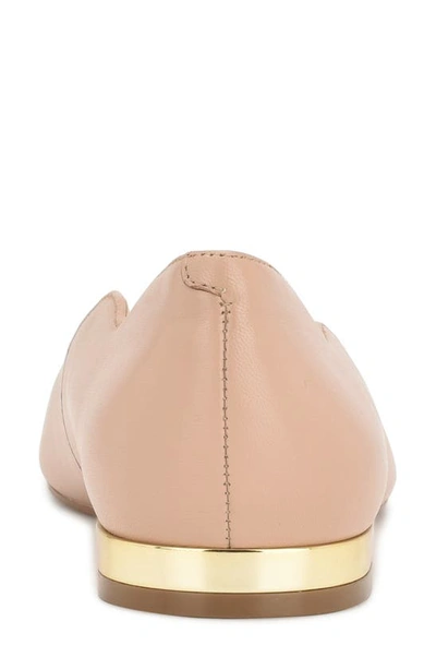 Nine West Lovlady Pointed Toe Flat In Light Natural