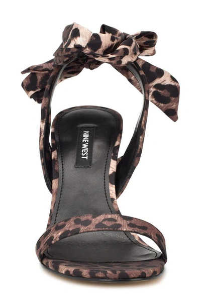 Nine West Kelsie Ankle Tie Sandal In Medium Brown