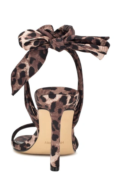 Nine West Kelsie Ankle Tie Sandal In Medium Brown