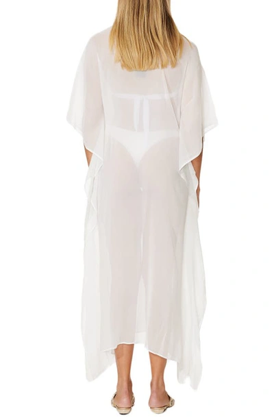 Ranee's Goddess Beaded Cover-up Caftan In White
