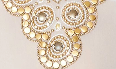 Ranee's Goddess Beaded Cover-up Caftan In White