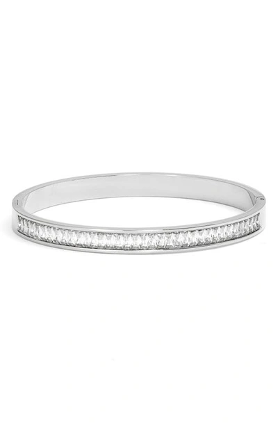 Shop Ben Oni Lilline Baguette Bracelet In Silver