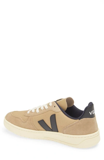 Veja V-10 Low Top Sneaker In Dune Black