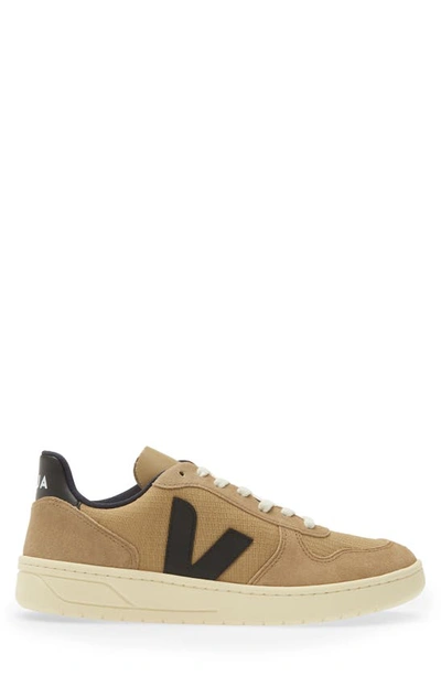 Shop Veja V-10 Low Top Sneaker In Dune Black