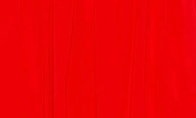 Mac Duggal Ruched Halter Strap Keyhole Chiffon Gown In Red