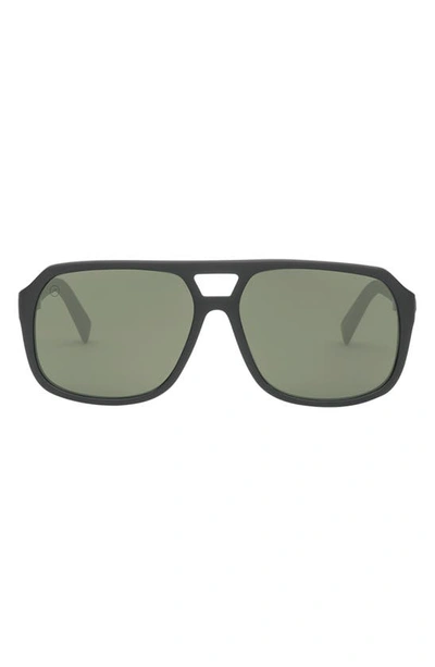 Shop Electric Dude 48mm Small Polarized Aviator Sunglasses In Matte Black/ Grey Polar