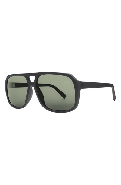 Shop Electric Dude 48mm Small Polarized Aviator Sunglasses In Matte Black/ Grey Polar