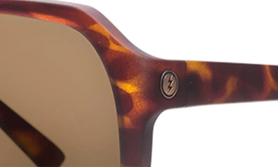 Shop Electric Dude 48mm Small Polarized Aviator Sunglasses In Matte Tort/ Bronze Polar