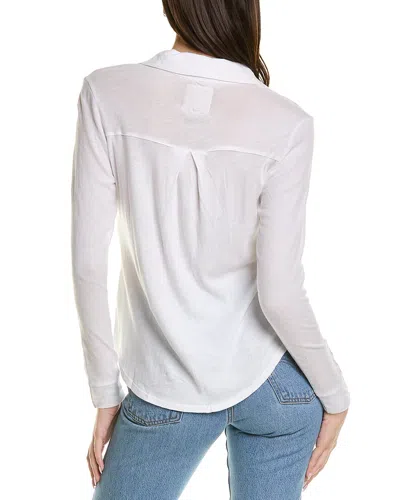 Chaser Button Front Top In White