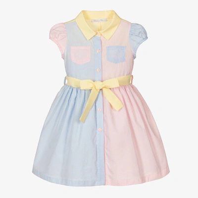 Shop Balloon Chic Girls Pink & Blue Cotton Gingham Dress