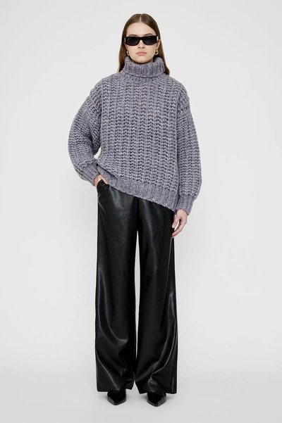 Shop Anine Bing Iris Sweater In Ash Violet