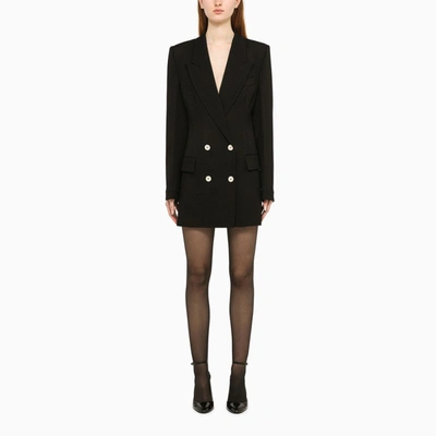 Shop Victoria Beckham Black Double-breasted Jacket Dress