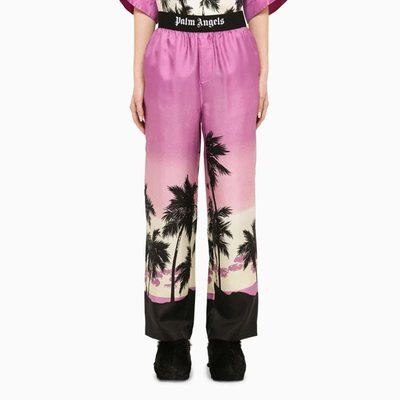 Shop Palm Angels | Purple Printed Trousers