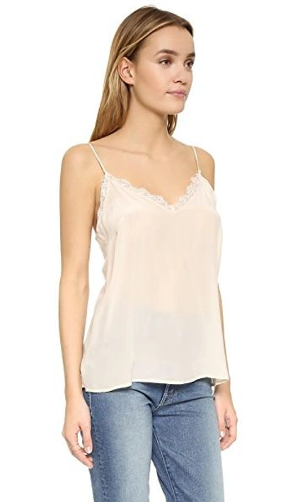 Shop Anine Bing Silk Camisole In Nude