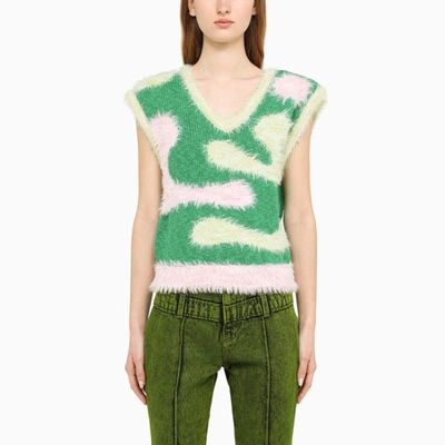 Shop Andersson Bell Green Cotton Knit Waistcoat