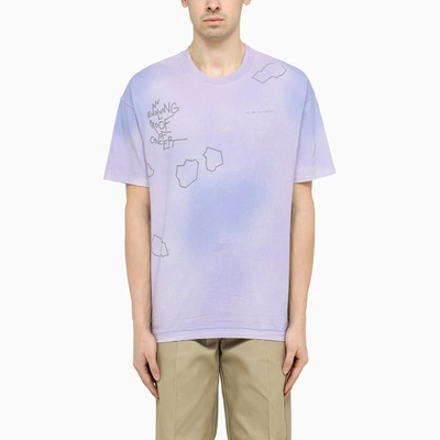 Shop Objects Iv Life Lilac Cotton Tie-dye T-shirt In Purple