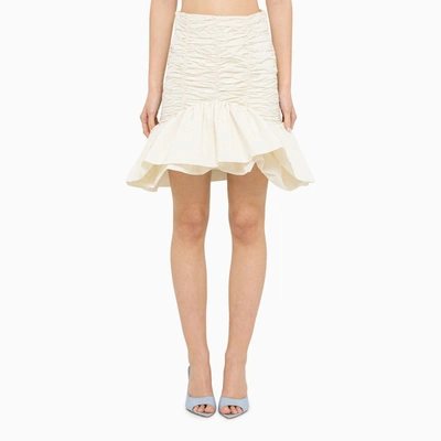 Shop Patou | Ivory Ruffled Mini Skirt In White