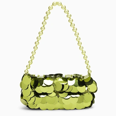 Shop Vanina | Gold Mini Bag With Beads In Green