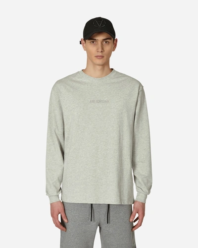 Shop Nike Wordmark Longsleeve T-shirt In Grey