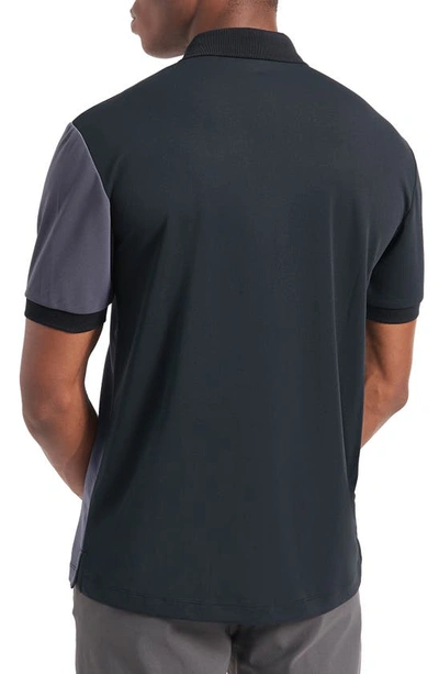 Shop Ben Sherman Colorblock Polo Shirt In Black/bright White