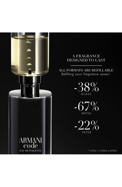 Shop Armani Beauty Code Eau De Toilette Refillable Fragrance, 4.2 oz