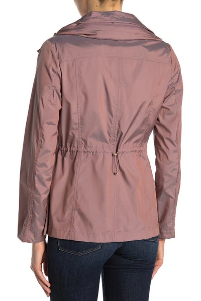 Shop Cole Haan Water Repellent Hooded Parka In Mauve