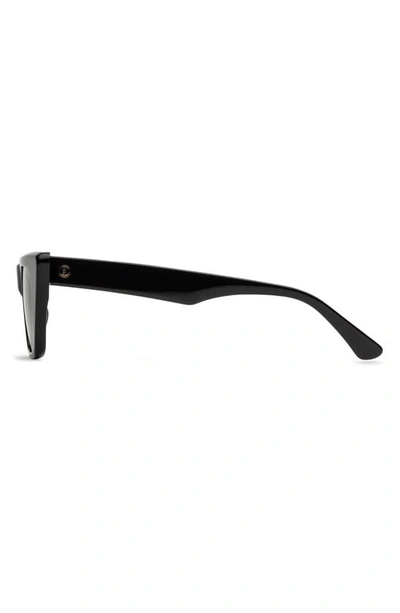 Shop Electric Noli 50mm Polarized Cat Eye Sunglasses In Gloss Black/ Grey Polar