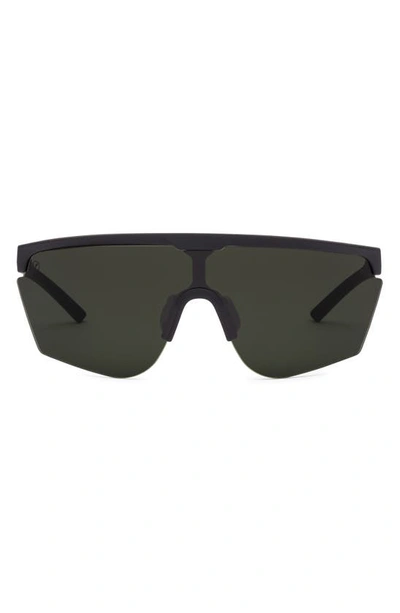 Shop Electric Cove Polarized Shield Sunglasses In Matte Black/ Grey Polar