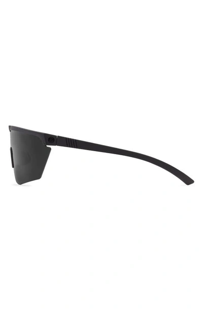 Shop Electric Cove Polarized Shield Sunglasses In Matte Black/ Grey Polar