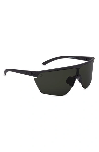 Shop Electric Cove Polarized Shield Sunglasses In Matte Black/ Grey Polar