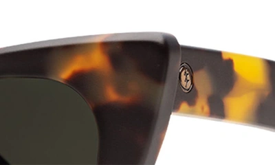 Shop Electric Noli 50mm Polarized Cat Eye Sunglasses In Matte Tort/ Grey Polar