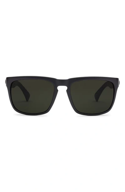 Shop Electric X Jason Momoa Knoxville Xl Polarized Keyhole Sunglasses In Matte Black/ Grey Polar
