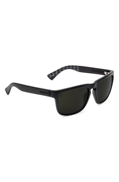 Shop Electric X Jason Momoa Knoxville Xl Polarized Keyhole Sunglasses In Matte Black/ Grey Polar