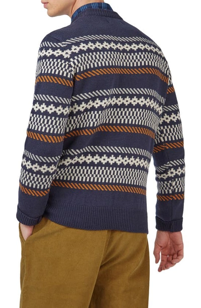 Shop Ben Sherman Fair Isle Wool Blend Sweater In Marine