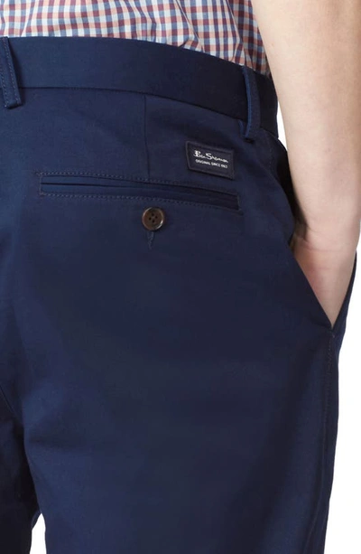 Shop Ben Sherman Signature Slim Fit Stretch Cotton Chinos In Dark Navy
