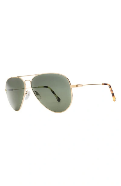 Shop Electric Av1 Xl 51mm Polarized Aviator Sunglasses In Shiny Gold/ Grey Polar