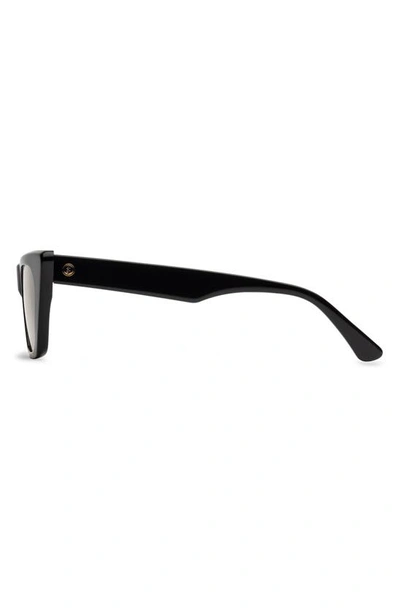 Shop Electric Noli 52mm Polarized Cat Eye Sunglasses In Gloss Black/ Amber