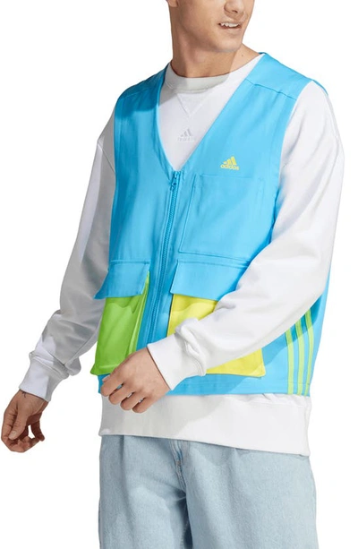 Shop Adidas Sportswear Utility Vest In Sky Rush