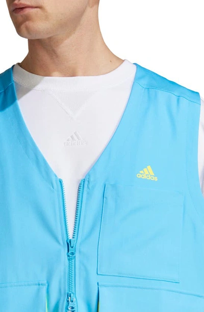 Shop Adidas Sportswear Utility Vest In Sky Rush