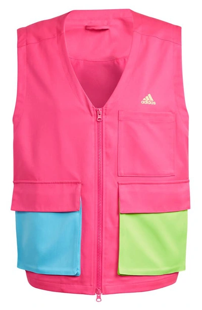 Shop Adidas Sportswear Utility Vest In Shock Pink