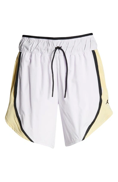 Shop Jordan Sport Shorts In Barely Grape/ Lemon/ Black