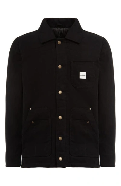 Shop Cat Wwr Canvas Workwear Jacket In Black