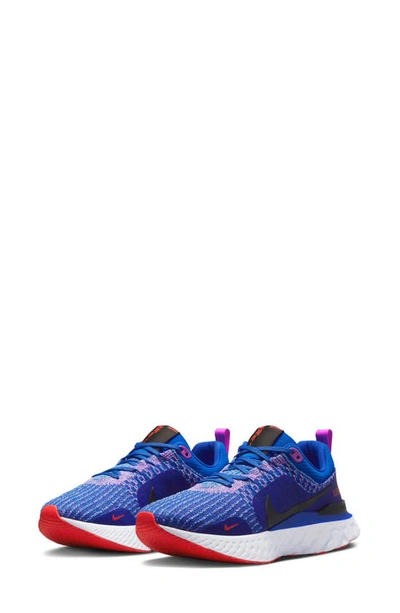 Shop Nike React Infinity Run Flyknit 3 Running Shoe In Racer Blue/ Black/ Fuchsia