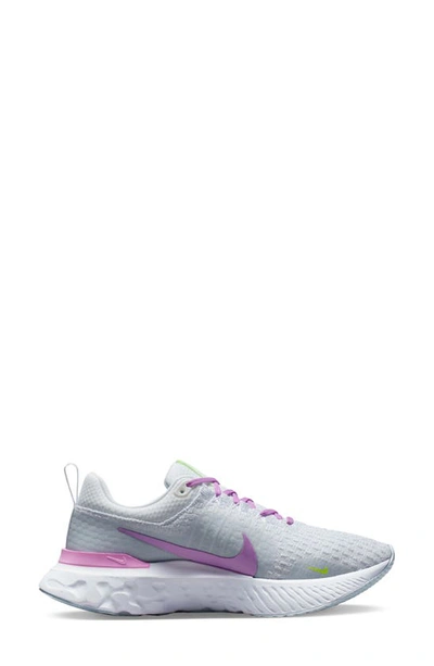 Shop Nike React Infinity Run Flyknit 3 Running Shoe In White/ Fuchsia/ Blue/ Volt