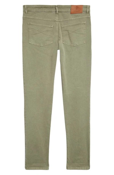 Shop Brunello Cucinelli Stretch Denim Jeans In C7348 Military