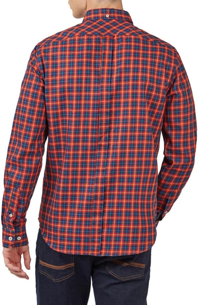 Shop Ben Sherman Plaid Cotton Button-down Shirt In Red